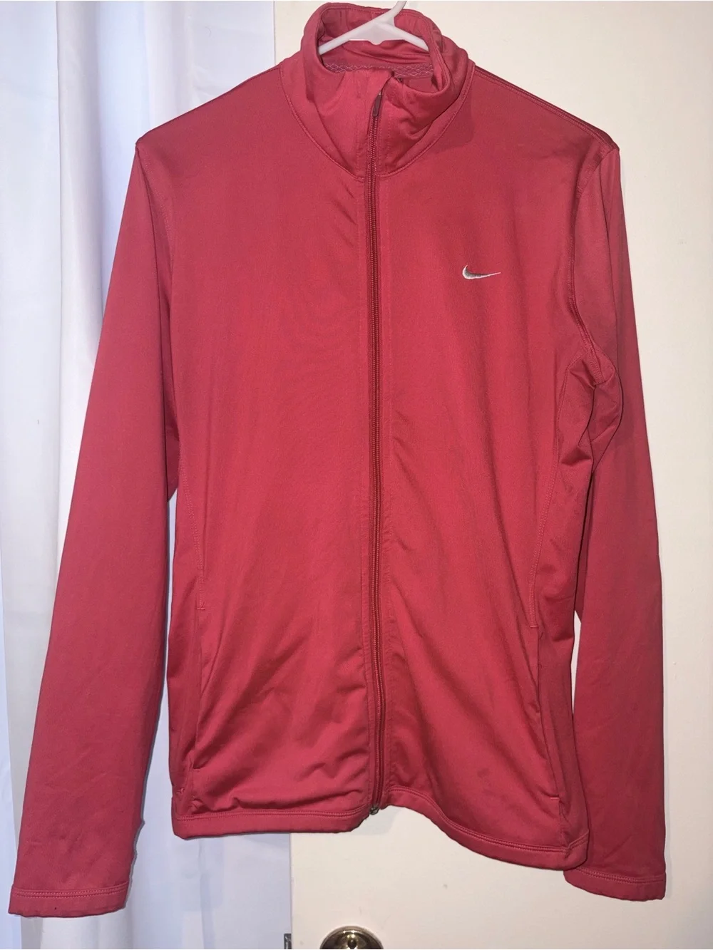 Nike Womens Red Full-Zip Track Jacket